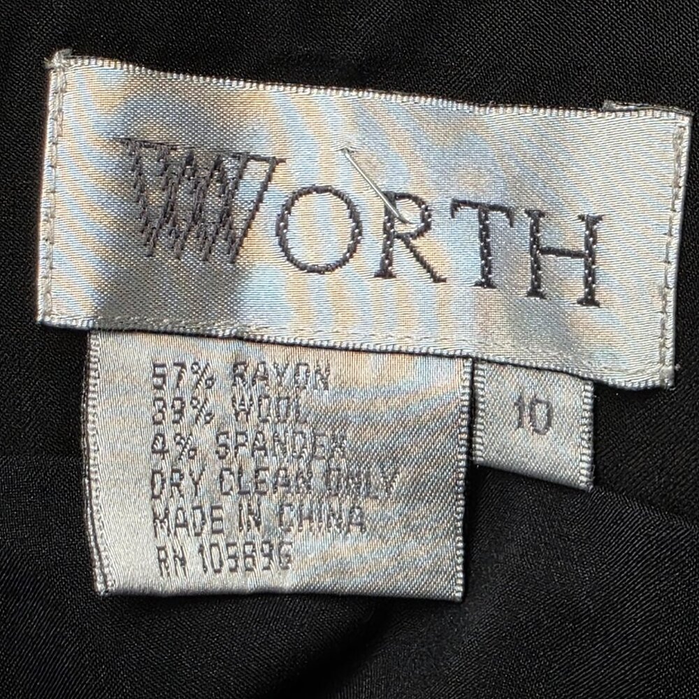 Worth Black Wool Blend Pencil Skirt - Picture 2 of 4